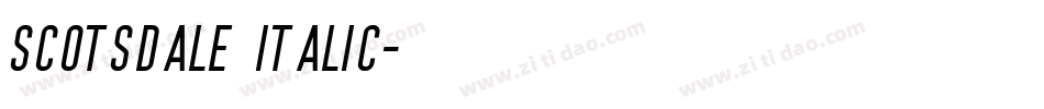 Scotsdale Italic字体转换
